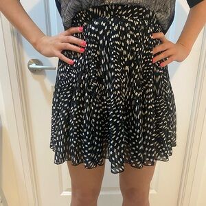 Black and White Patterned Women's Skirt